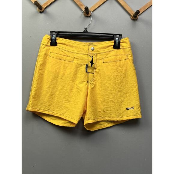 Uzzi‎ Shorts Bright Yellow Nylon Womens size 5/6 Junior Beach Volleyball - Picture 1 of 8